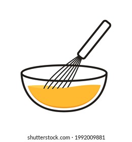 Whisk logo design. Bakery logo vector.
