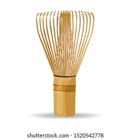 Whisk por té Matcha. Accesorio para hacer té Matcha. Ceremonia tradicional japonesa de té. 