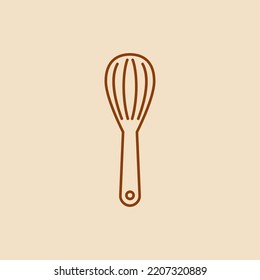 whisk mixer outline line icon,