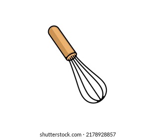 Whisk for mixing and whisking, beater mixer, whisker, logo design. Beater, bakery, pastry shop and cake shop, vector design and illustration