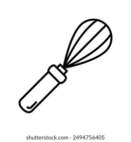 Whisk for mixing and whisking outline icon, Vector illustrations