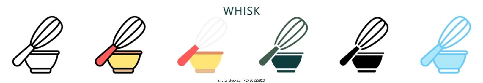 Whisk Multi Style Icon. Mini Illustration Relate To Food, Gastronomy. Use For Modern Concept, Ui, Ux Web And App Development.