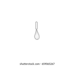 Whisk on the white background