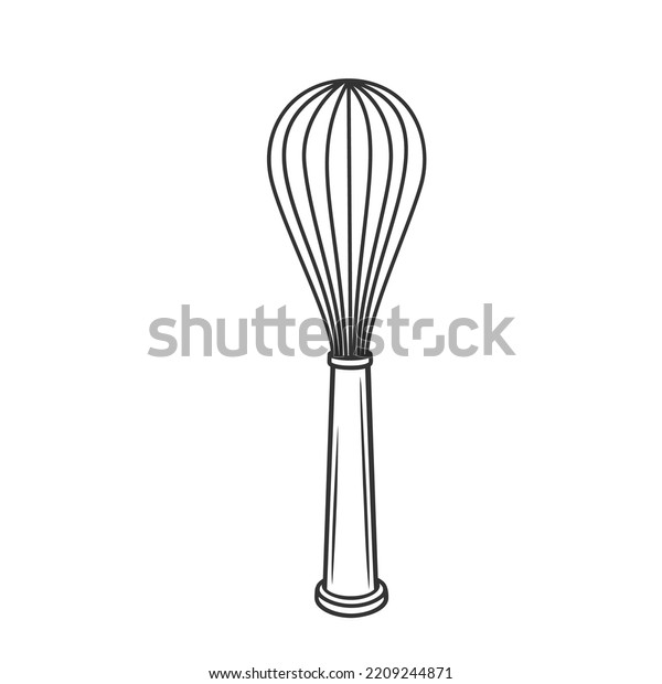 Whisk Outline Icon Vector Illustration Black Stock Vector (Royalty Free