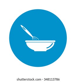 Whisk and plate icon. 