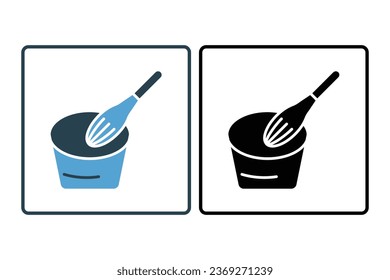Whisk ream Icon. Icon related to kitchen tool. Suitable for web site design, app, user interfaces. Solid icon style. Simple vector design editable