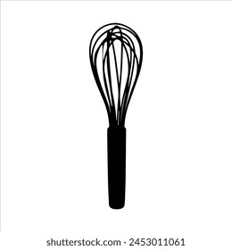 Whisk silhouette vector illustration isolated on white background