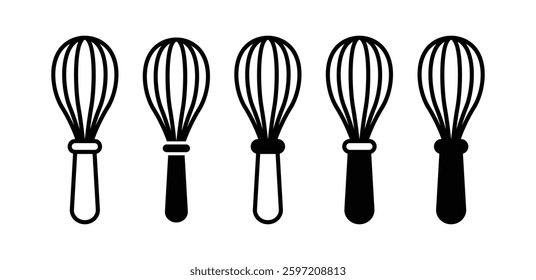 Whisk Vector Design Illustrations Black and White Color Simple Style