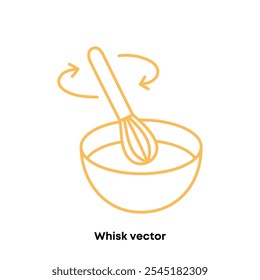 Diseño de Vector de batidor para utensilios de cocina e ilustraciones de herramientas de cocina