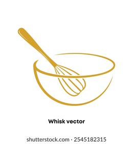 whisk vector design for kitchen utensil and cooking tool illustrations