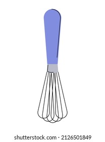 Whisk Vector Flat Illustration. Kitchenware element. Kitchen utensil.