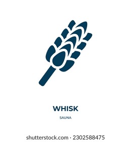 whisk vector icon. whisk, cooking, kitchen filled icons from flat sauna concept. Isolated black glyph icon, vector illustration symbol element for web design and mobile apps