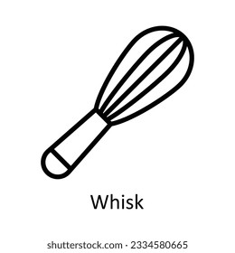 Whisk Vector outline Icon Design illustration. Kitchen and home  Symbol on White background EPS 10 File