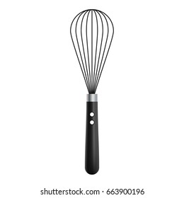 Whisk for whipping vector material design object. Isolated illustration on white background