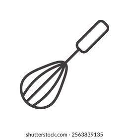 Whisker Icon Depicting a Cooking Tool in Black and White