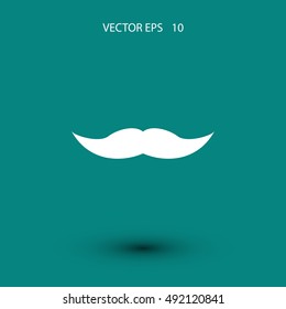 whiskers icon vector, flat design best vector icon