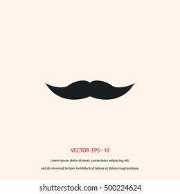 whiskers icon vector, flat design best vector icon