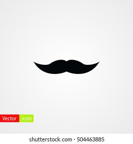 whiskers icon vector, flat design best vector icon