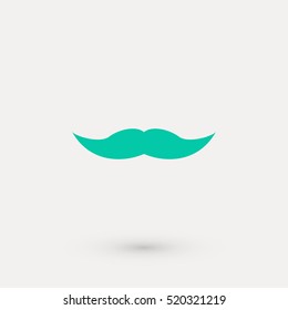 whiskers icon vector, flat design best vector icon