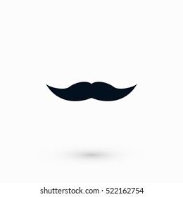 whiskers icon vector, flat design best vector icon