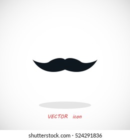 whiskers icon vector, flat design best vector icon