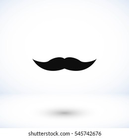 whiskers icon vector, flat design best vector icon