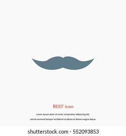 whiskers icon vector, flat design best vector icon