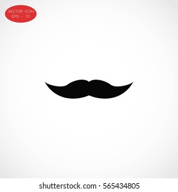 whiskers icon vector, flat design best vector icon