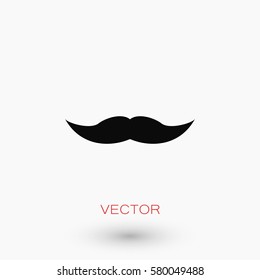 whiskers icon vector, flat design best vector icon