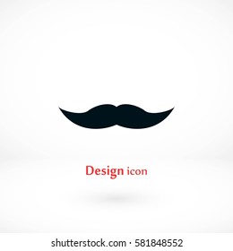 whiskers icon vector, flat design best vector icon