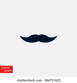 whiskers icon vector, flat design best vector icon