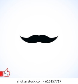 whiskers icon vector, flat design best vector icon