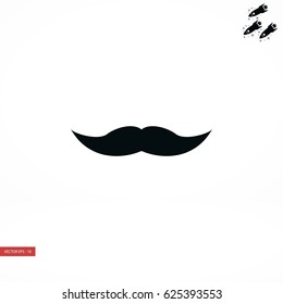 whiskers icon vector, flat design best vector icon