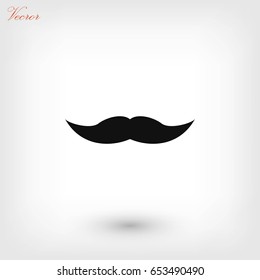 Whiskers Icon Vector Flat Design Best Stock Vector (Royalty Free ...