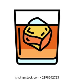 whiskey beverage drink color icon vector. whiskey beverage drink sign. isolated symbol illustration