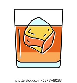 whiskey beverage drink color icon vector. whiskey beverage drink sign. isolated symbol illustration