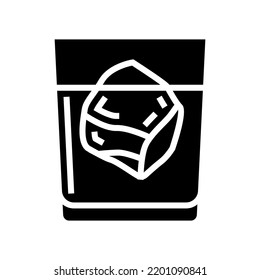 whiskey beverage drink glyph icon vector. whiskey beverage drink sign. isolated symbol illustration