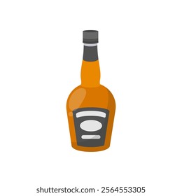 Whiskey Bottle, Cocktails Vector illustration, Isolated