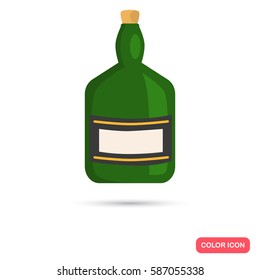 Whiskey bottle color flat icon for web and mobile design