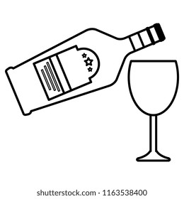 whiskey bottle with cup