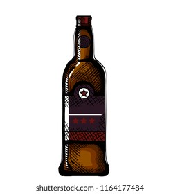 whiskey bottle drink icon