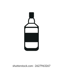 Whiskey bottle icon. Simple whiskey bottle icon for social media, app and web design. Vector illustration.