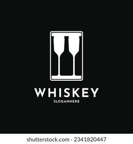 Diseño De Logotipo De Botella Whiskey Idea Creativa Para Restaurante Business Bar
