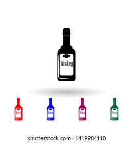 whiskey bottle multi color icon. Elements of drink set. Simple icon for websites, web design, mobile app, info graphics