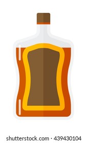 Whiskey bottle shot drink vector whiskey bottle brown drink