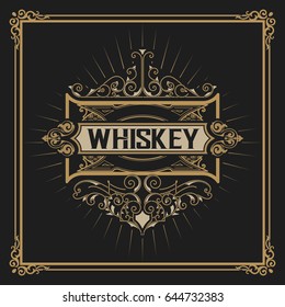 Whiskey card with old frame