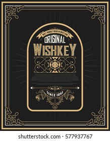 Whiskey card with old frames