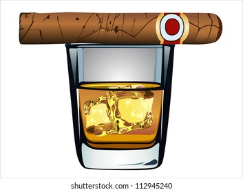 whiskey and cigar