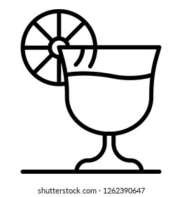 Whiskey cocktail icon. Outline whiskey cocktail vector icon for web design isolated on white background