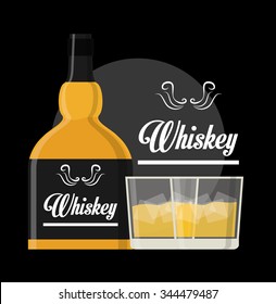  Whiskey concept with bottle design, vector illustration 10 eps graphic.